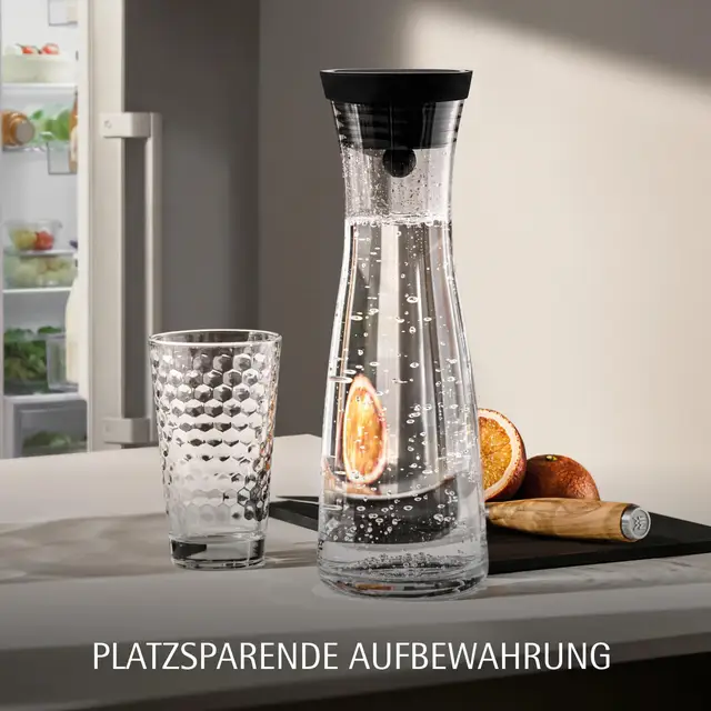 Basic Wasserkaraffe, 1,5 l, Schwarz