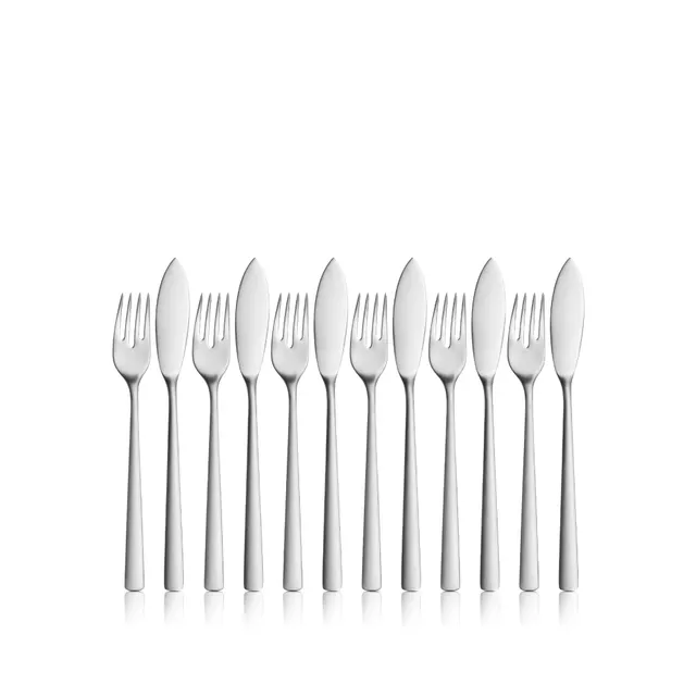 Corvo Fischbesteck-Set, 12-teilig, Cromargan protect®