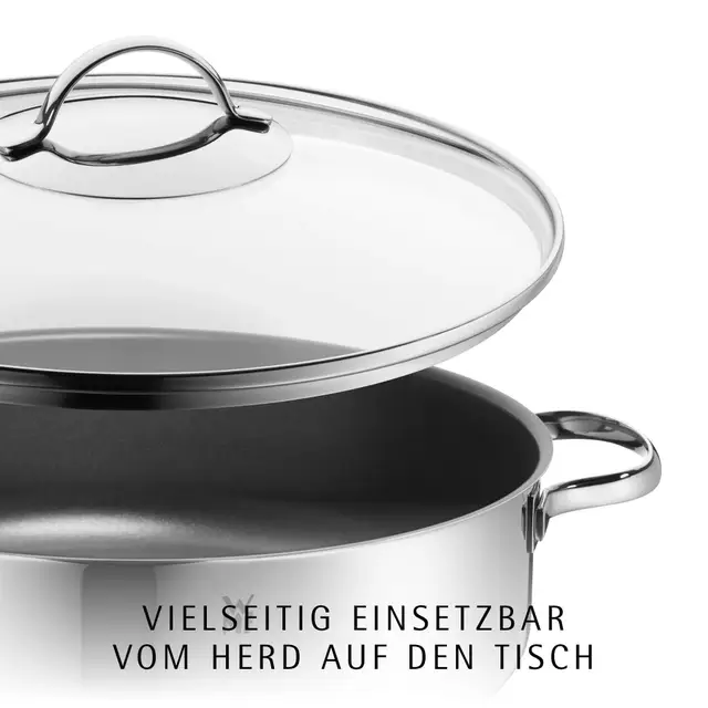 Devil Servier-Schmorpfanne mit Glasdeckel, 24 cm