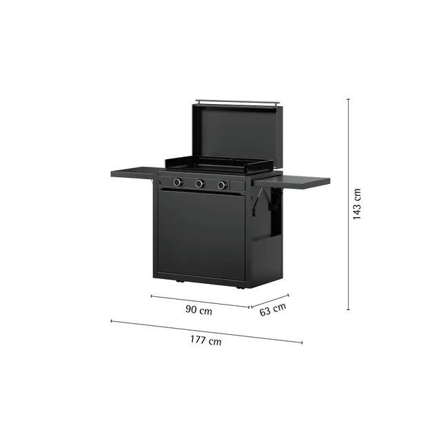 Edition One Plancha-Set mit Wagen, 75 cm, Gas