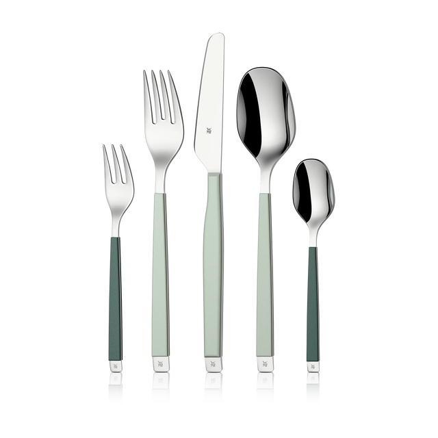 Emotion Besteck-Set, Cromargan® hochwertiger Edelstahl, Frosty Green, 30-teilig