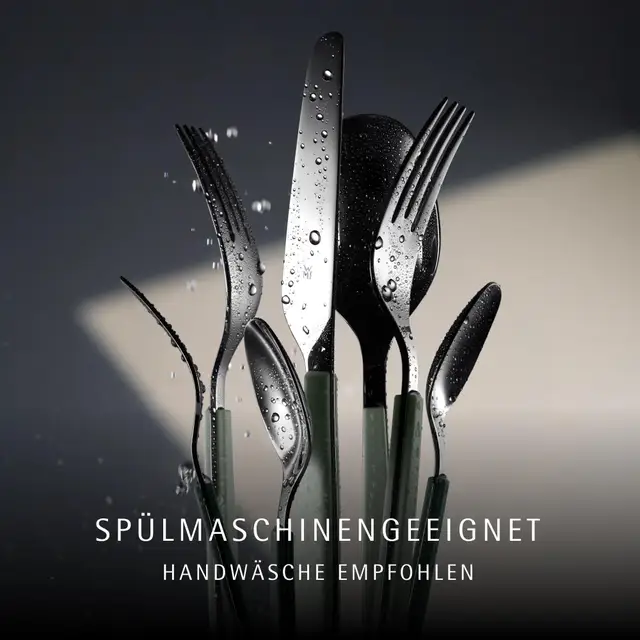 Emotion Besteck-Set, Cromargan® hochwertiger Edelstahl, Frosty Green, 30-teilig