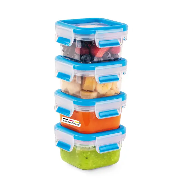 Emsa Clip & Close Frischhaltedosen 4-teiliges Set 0,2L N10337
