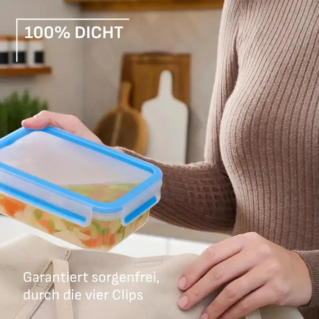 Emsa Clip & Close Frischhaltedosen 4-teiliges Set 0,2L N10337