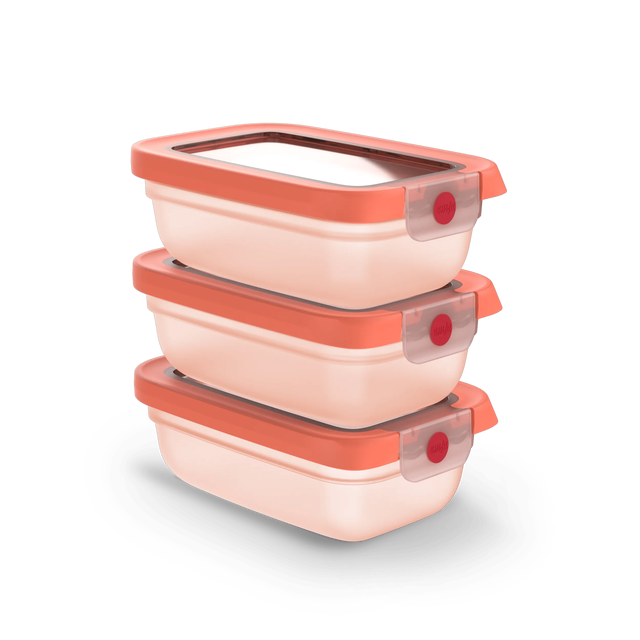 Emsa oneClick Frischhaltedosen 3-teiliges Set (3x 0,5 L) N12316
