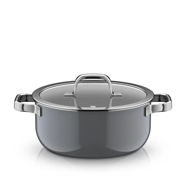 Fusiontec Mineral Pro, Bratentopf mit Decke, 24 cm, Platinum
