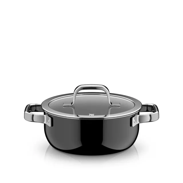 Fusiontec Mineral Pro, Bratentopf mit Deckel, 20 cm, Black