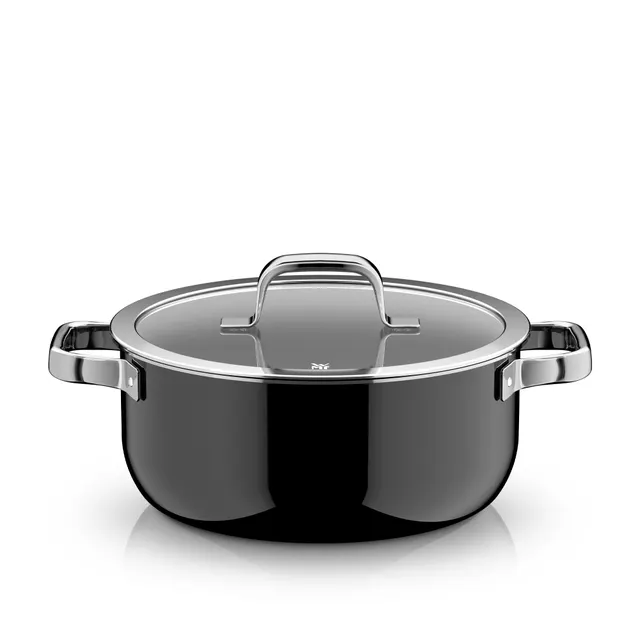 Fusiontec Mineral Pro, Bratentopf mit Deckel, 24 cm, Black