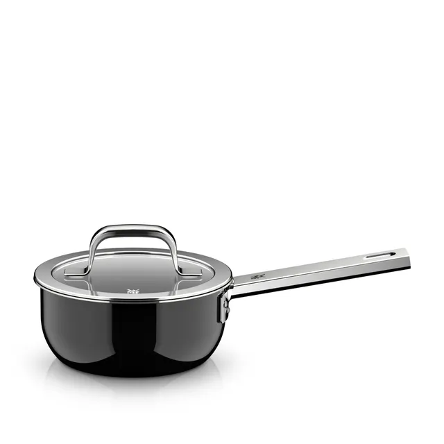 Fusiontec Mineral Pro, Stielkasserolle mit Deckel, 16 cm, Black