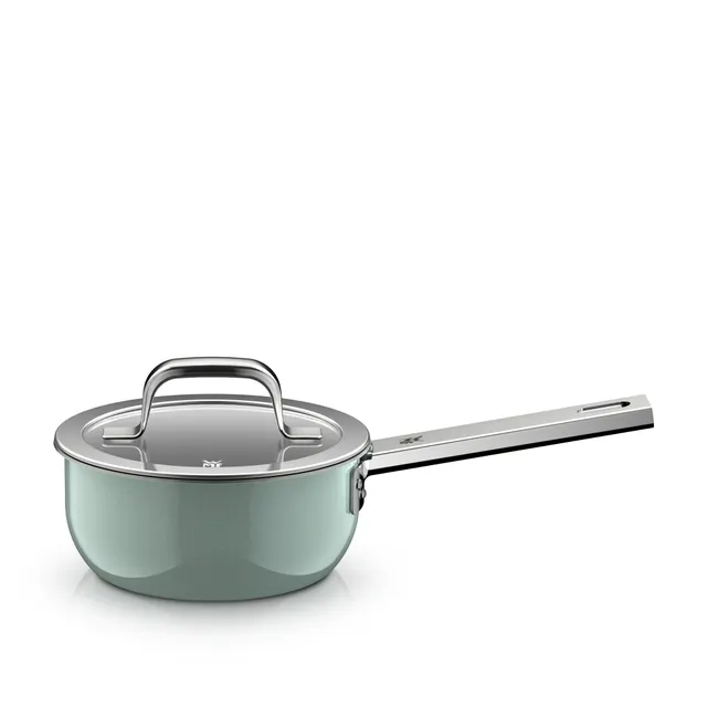 Fusiontec Mineral Pro, Stielkasserolle mit Deckel, 16 cm, Eucalyptus Haze
