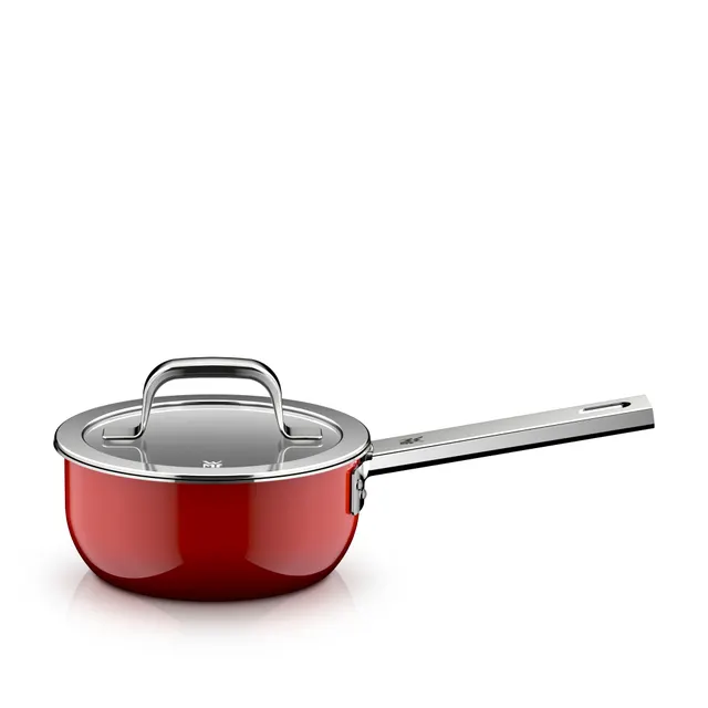 Fusiontec Mineral Pro, Stielkasserolle mit Deckel, 16 cm, Passion Red