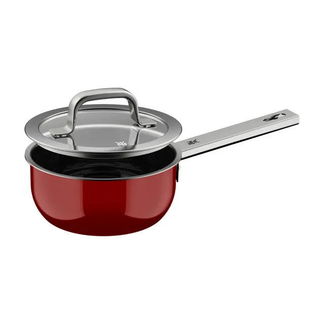 Fusiontec Mineral Pro, Stielkasserolle mit Deckel, 16 cm, Passion Red