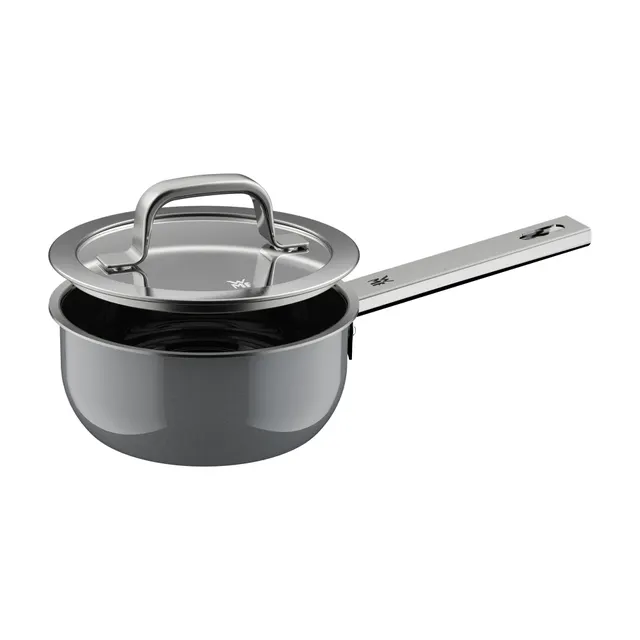 Fusiontec Mineral Pro, Stielkasserolle mit Deckel, 16 cm, Platinum
