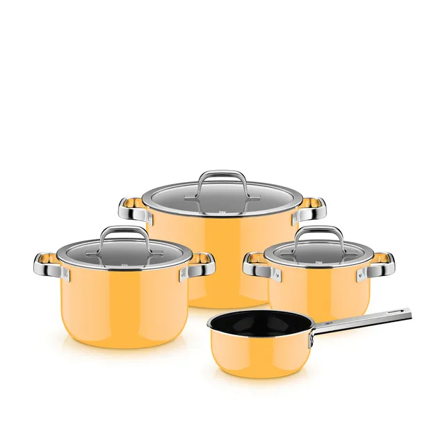 Fusiontec Mineral Pro, Topf-Set, 4-teilig, Mango Yellow