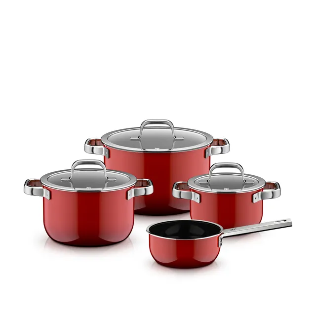 Fusiontec Mineral Pro, Topf-Set, 4-teilig, Passion Red