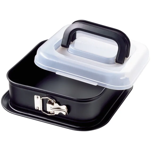 KAISER Inspiration Springform quadratisch mit Transporthaube, 24 x 24 cm