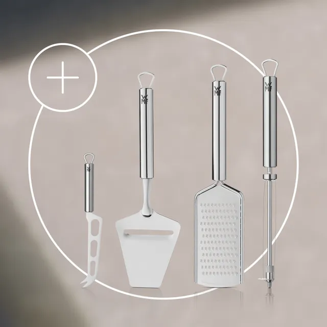 Käsegenuss-Set: Profi Plus Küchenhelfer für Käsezubereitung, 4-teilig