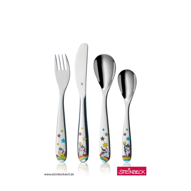 Kinderbesteck-Set Einhorn, 4-teilig