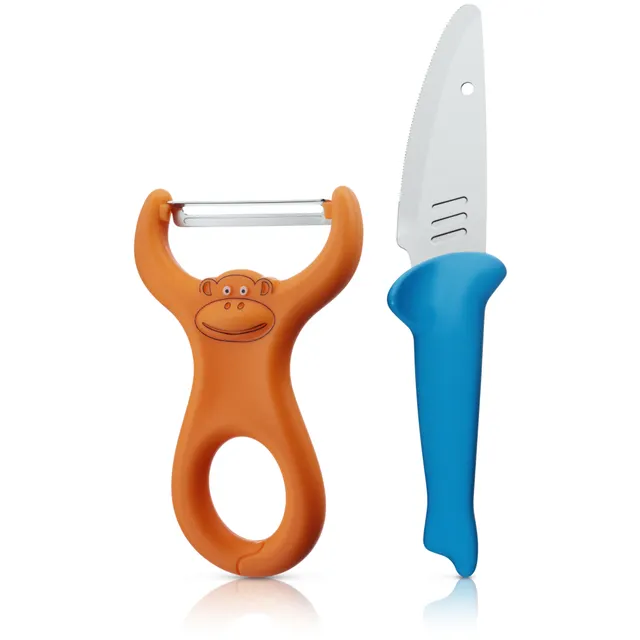 Kinderkoch-Set mit Gemüseschäler und Messer, 2-teilig