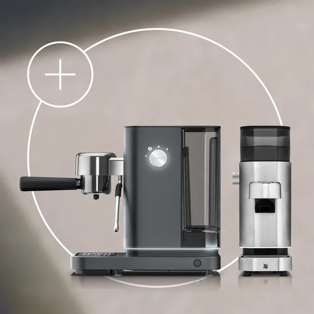 Lumero Set: WMF Lumero Espressomaschine in Stone Grey mit Espressomühle