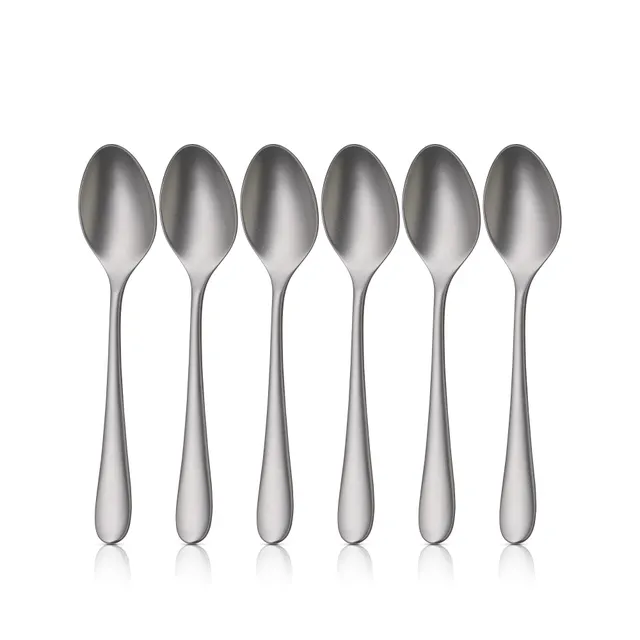 Merit Espressolöffel-Set, 6 Stück, Cromargan protect®, sandgestrahlt