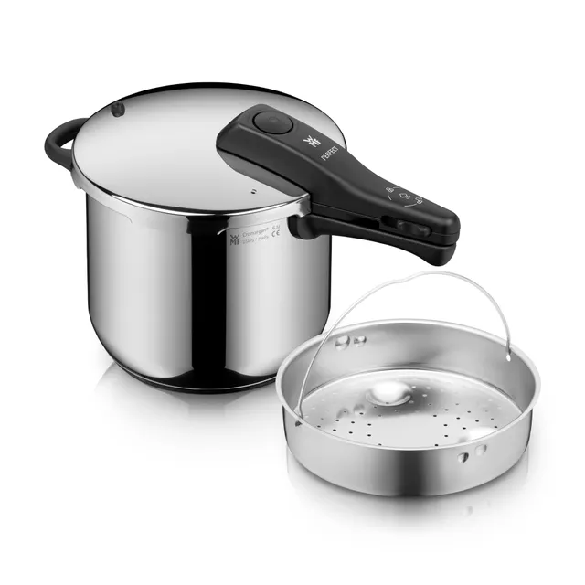 Perfect One Pot Schnellkochtopf mit Dampfgareinsatz, 22 cm, 6,5 Liter