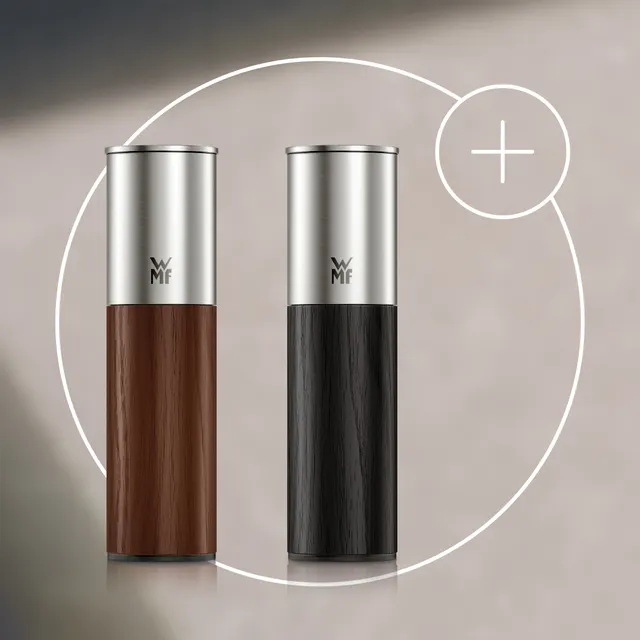 Set: Nature Pro Gewürzmühlen in braun und schwarz