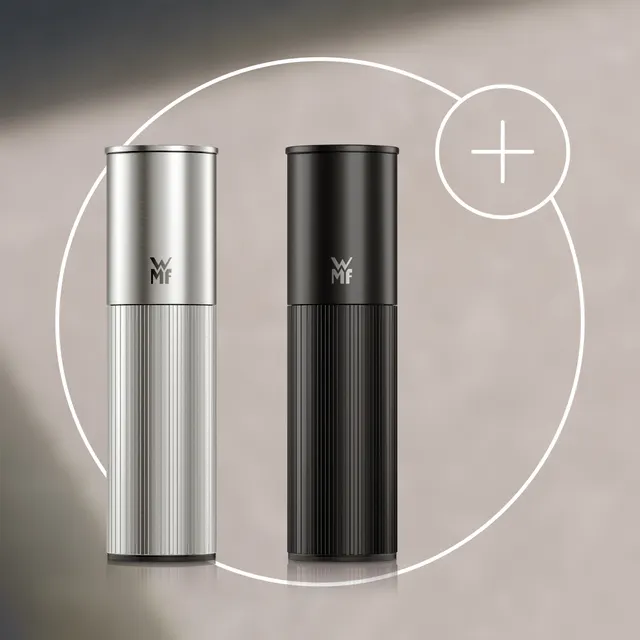 Set: Signature Pro Gewürzmühlen in silber und schwarz