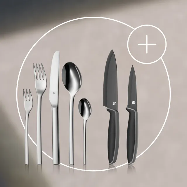 Set: Tavira Besteck-Set, 60-teilig und Touch Messer-Set, 2-teilig