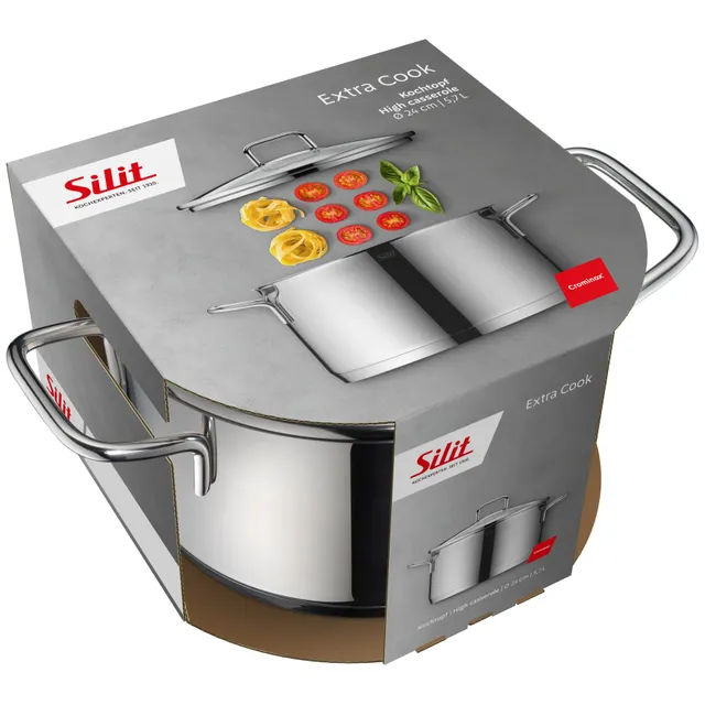 Silit Extra Cook Kochtopf 24 cm mit Glasdeckel