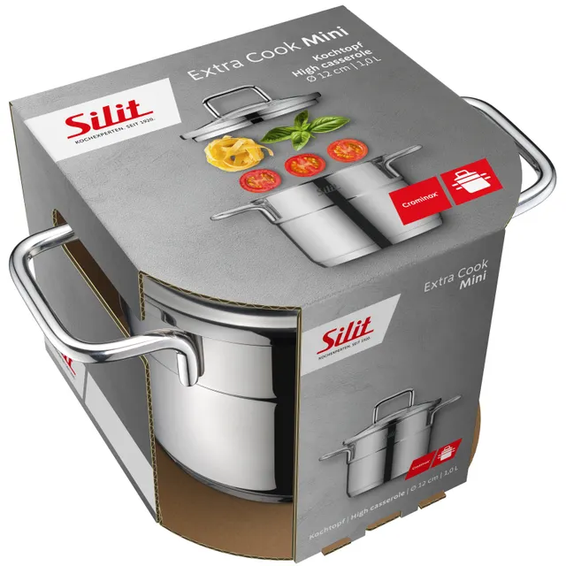 Silit Extra Cook Mini-Kochtopf 12 cm mit Glasdeckel