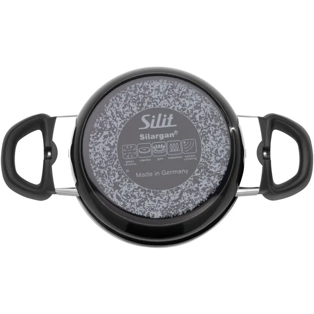 Silit Silargan® Modesto Bratentopf mit Deckel, 16 cm, Black