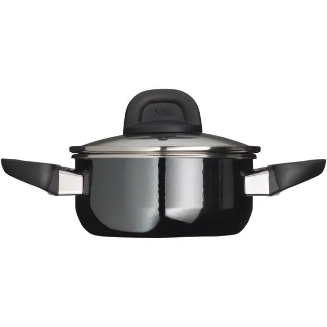 Silit Silargan® Modesto Bratentopf mit Deckel, 16 cm, Black