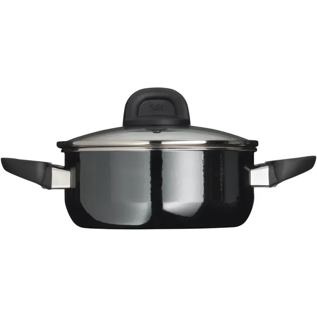 Silit Silargan® Modesto Bratentopf mit Deckel, 20 cm, Black
