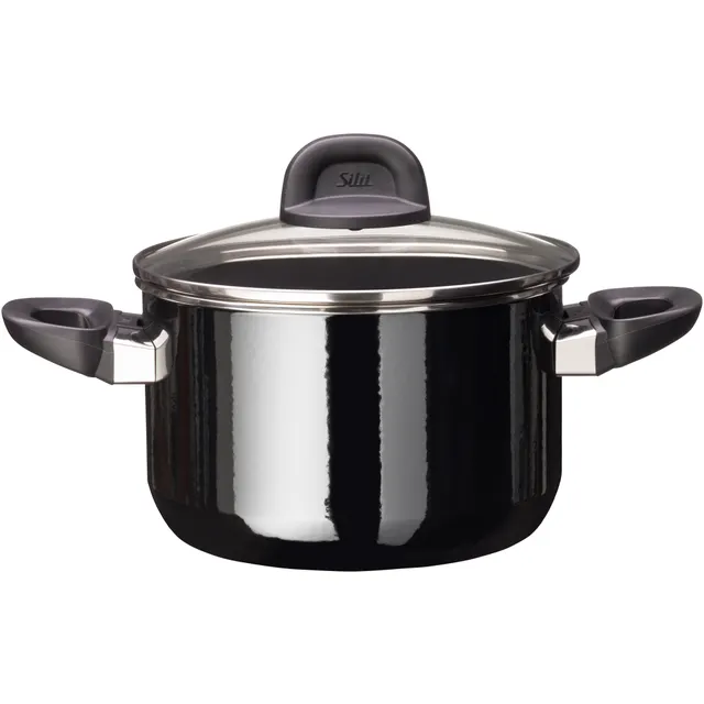 Silit Silargan® Modesto Kochtopf mit Deckel, 20 cm, Black