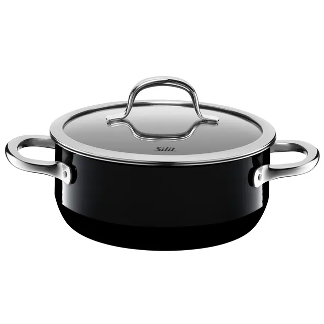 Silit Silargan® Passion Bratentopf mit Deckel, 20 cm, Black