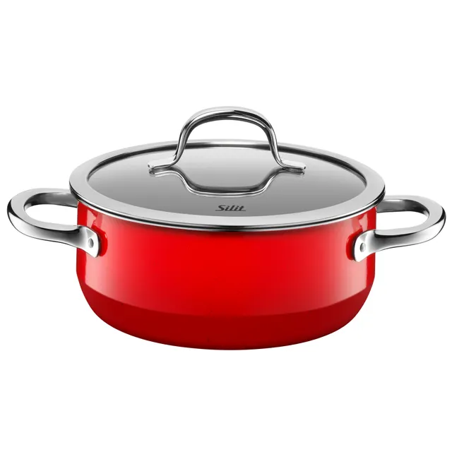 Silit Silargan® Passion Bratentopf mit Deckel, 20 cm, Red