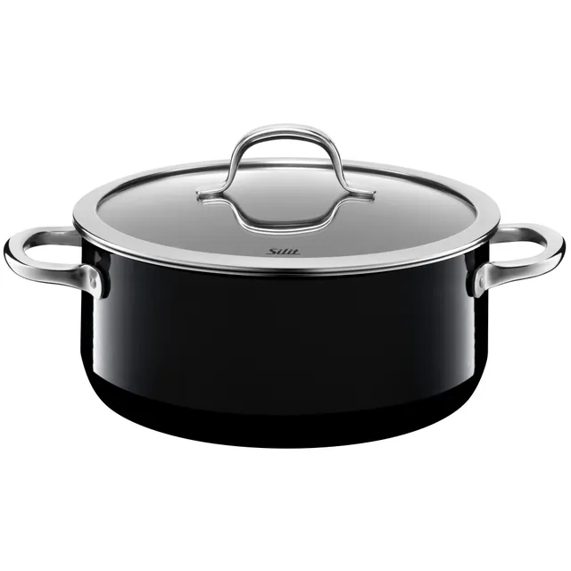 Silit Silargan® Passion Bratentopf mit Deckel, 24 cm, Black