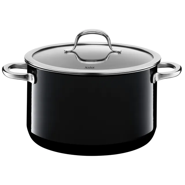 Silit Silargan® Passion Kochtopf mit Deckel, 24 cm, Black