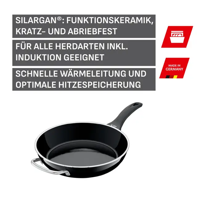 Silit Silargan® Professional Stielpfanne hoch, 28 cm, Black