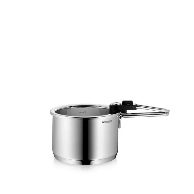 Simmertopf mit Temperaturanzeige und Einsatz, 18 cm