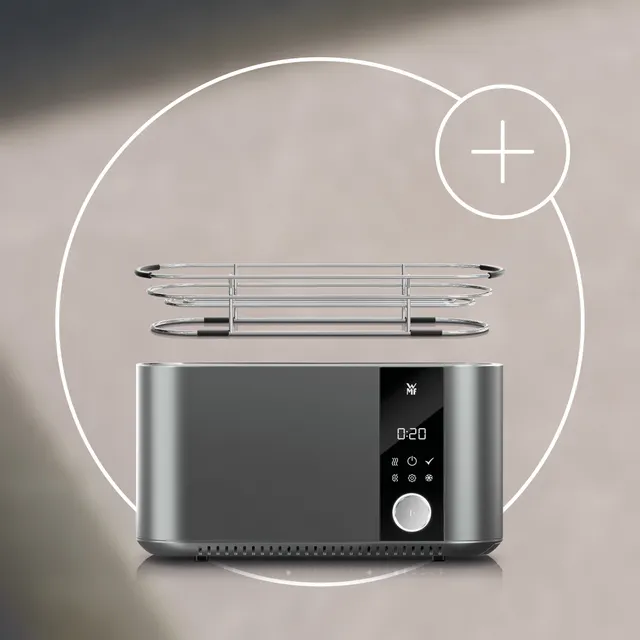 WMF Master Langschlitz-Toaster und Brötchenaufsatz im Set, 2-teilig