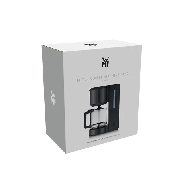 WMF Stelio Kaffeemaschine Glas, Deep Black