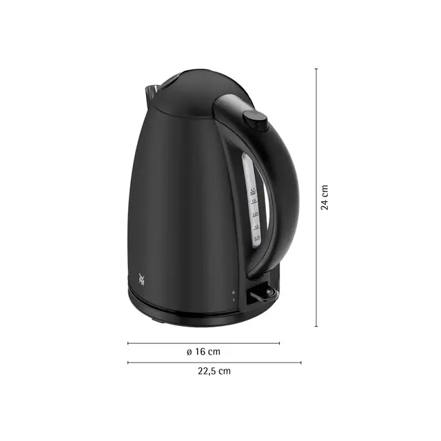 WMF Stelio Wasserkocher 1,7 L, Deep Black