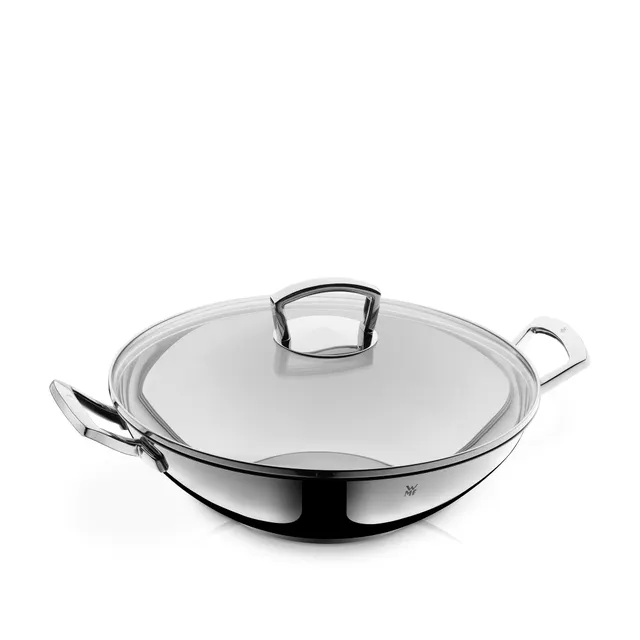 Wok mit Glasdeckel, 36 cm